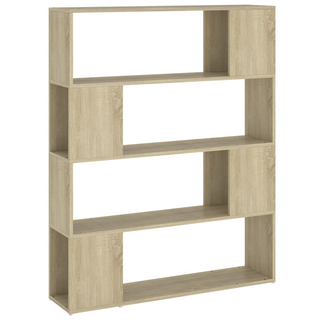 Book Cabinet Room Divider Sonoma Oak 100x24x124 cm - Giant Lobelia