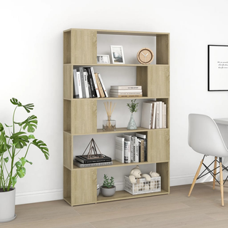 Book Cabinet Room Divider Sonoma Oak 100x24x155 cm Engineered Wood - Giant Lobelia