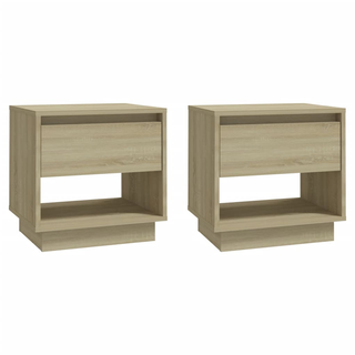 vidaXL Bedside Cabinets 2 pcs Sonoma Oak 45x34x44 cm Engineered Wood - Giant Lobelia