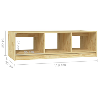 vidaXL Coffee Table 110x50x34 cm Solid Pinewood - Giant Lobelia