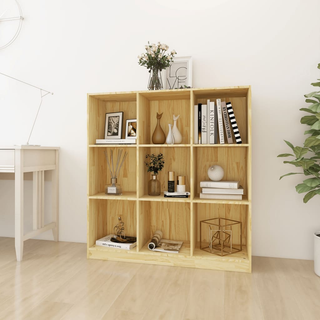 Book Cabinet/Room Divider 104x33.5x110 cm Solid Pinewood - Giant Lobelia