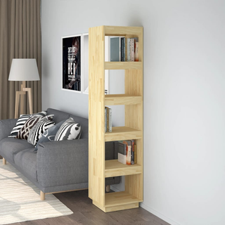 Book Cabinet/Room Divider 40x35x167 cm Solid Pinewood - Giant Lobelia