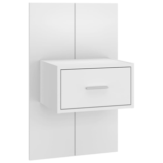 vidaXL Wall-mounted Bedside Cabinet White - Giant Lobelia