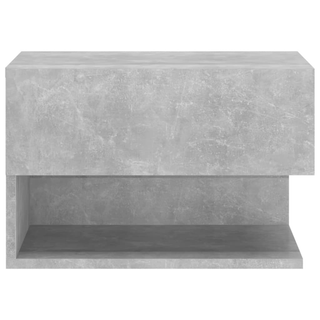 vidaXL Wall-mounted Bedside Cabinet Concrete Grey - Giant Lobelia