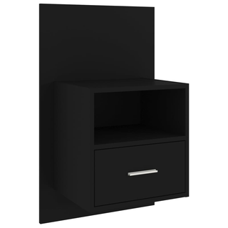 vidaXL Wall-mounted Bedside Cabinet Black - Giant Lobelia