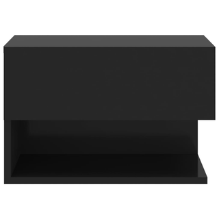 vidaXL Wall-mounted Bedside Cabinet Black - Giant Lobelia