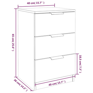 Bedside Cabinets 2 pcs White 40x36x65 cm - Giant Lobelia