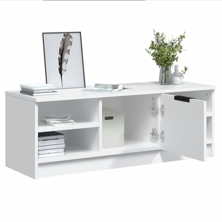 TV Cabinet White 102x35.5x36.5 cm Engineered Wood - Giant Lobelia