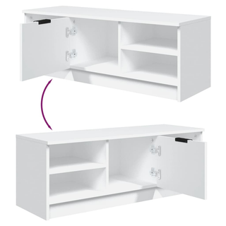 TV Cabinet White 102x35.5x36.5 cm Engineered Wood - Giant Lobelia