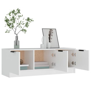 TV Cabinet White 102x35x36.5 cm Engineered Wood - Giant Lobelia