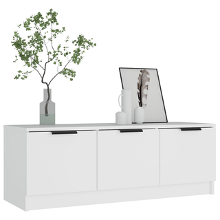 TV Cabinet White 102x35x36.5 cm Engineered Wood - Giant Lobelia