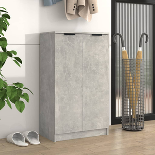 Shoe Cabinet Concrete Grey 59x35x100 cm Engineered Wood - Giant Lobelia