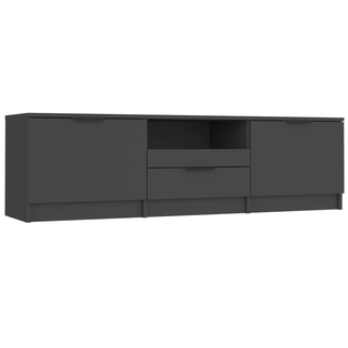 TV Cabinet Black 140x35x40 cm Engineered Wood - Giant Lobelia