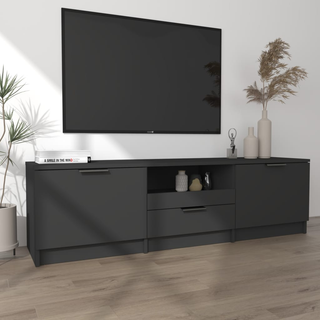 TV Cabinet Black 140x35x40 cm Engineered Wood - Giant Lobelia