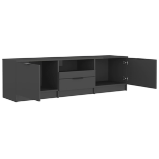 TV Cabinet Black 140x35x40 cm Engineered Wood - Giant Lobelia