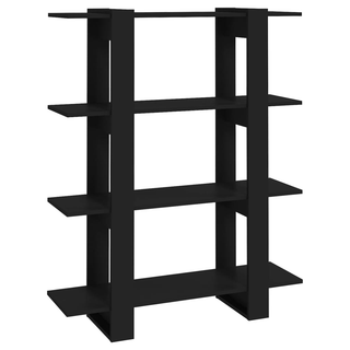 Book Cabinet/Room Divider Black 100x30x123.5 cm - Giant Lobelia