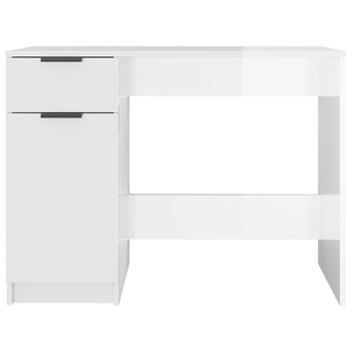 vidaXL Desk High Gloss White 100x50x75 cm Engineered Wood - Giant Lobelia