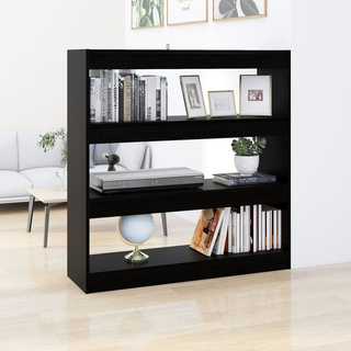 Book Cabinet/Room Divider Black 100x30x103 cm - Giant Lobelia