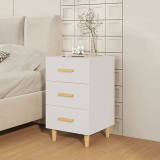 vidaXL Bedside Cabinet White - Premium Engineered Wood | Elegant Bedroom Storage - Giant Lobelia