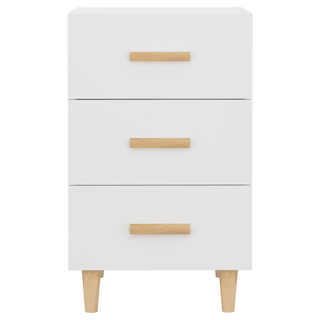 vidaXL Bedside Cabinet White - Premium Engineered Wood | Elegant Bedroom Storage - Giant Lobelia