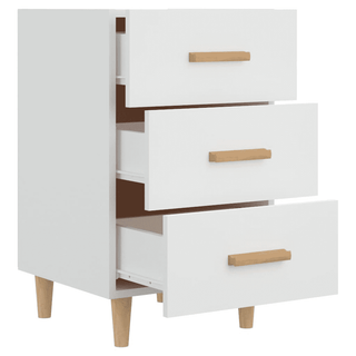 vidaXL Bedside Cabinet White - Premium Engineered Wood | Elegant Bedroom Storage - Giant Lobelia