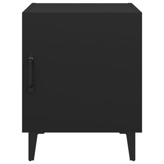 Bedside Cabinet Black Engineered Wood - Giant Lobelia