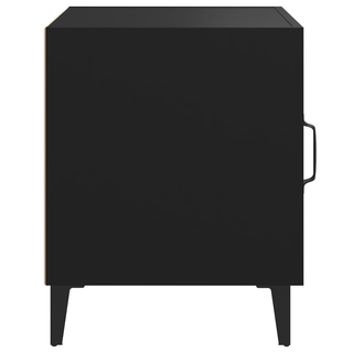 Bedside Cabinet Black Engineered Wood - Giant Lobelia