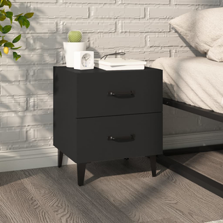 Bedside Cabinet Black 40x35x47.5 cm - Giant Lobelia