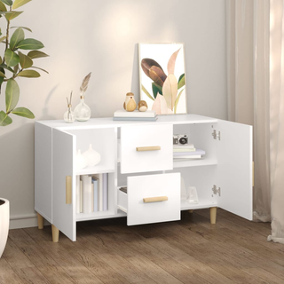 vidaXL Sideboard White 100x36x60 cm Engineered Wood - Giant Lobelia