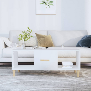 vidaXL Coffee Table White 102x50x40 cm Engineered Wood - Giant Lobelia