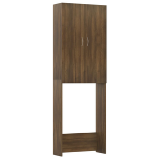 Washing Machine Cabinet Brown Oak 64x25.5x190 cm - Giant Lobelia