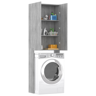 Washing Machine Cabinet Grey sonoma 64x25.5x190 cm - Giant Lobelia