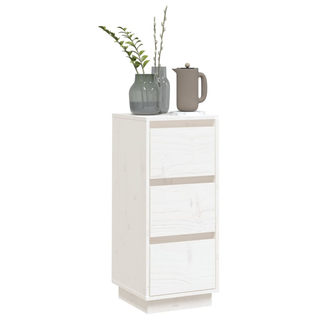 vidaXL Sideboard White 32x34x75 cm Solid Wood Pine - Giant Lobelia