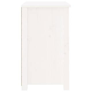 Bedside Cabinet White 50x35x61.5 cm Solid Wood Pine - Giant Lobelia