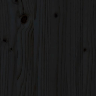 Bedside Cabinet Black 40x35x49 cm Solid Wood Pine - Giant Lobelia