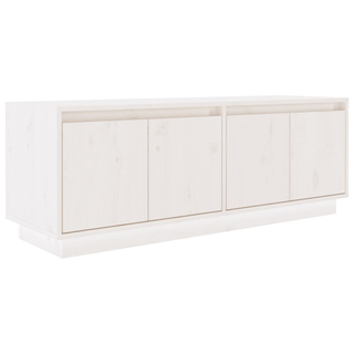 vidaXL TV Cabinet White 110x34x40 cm Solid Wood Pine - Giant Lobelia