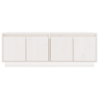 vidaXL TV Cabinet White 110x34x40 cm Solid Wood Pine - Giant Lobelia