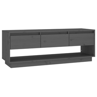 vidaXL TV Cabinet Grey 110.5x34x40 cm Solid Wood Pine - Giant Lobelia