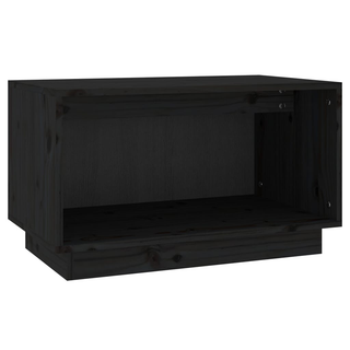 TV Cabinet Black 60x35x35 cm Solid Wood Pine - Giant Lobelia