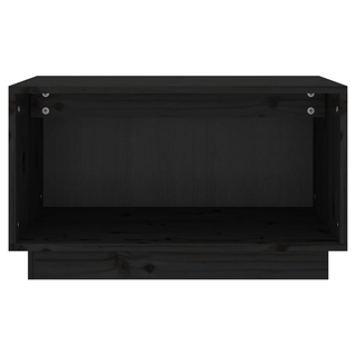 TV Cabinet Black 60x35x35 cm Solid Wood Pine - Giant Lobelia