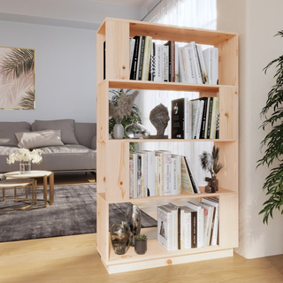 Book Cabinet/Room Divider 80x25x132 cm Solid Wood Pine - Giant Lobelia