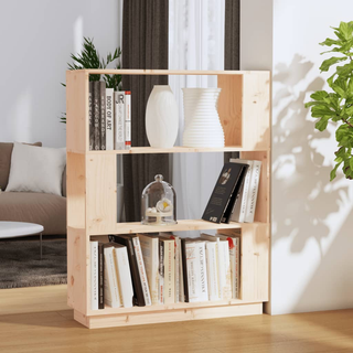 Book Cabinet/Room Divider 80x25x101 cm Solid Wood Pine - Giant Lobelia