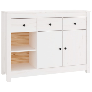 vidaXL Sideboard White 100x35x74 cm Solid Wood Pine - Giant Lobelia