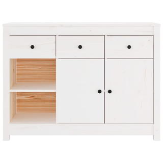 vidaXL Sideboard White 100x35x74 cm Solid Wood Pine - Giant Lobelia