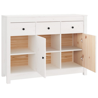 vidaXL Sideboard White 100x35x74 cm Solid Wood Pine - Giant Lobelia