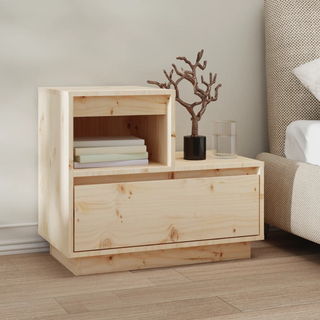 Bedside Cabinet 60x34x51 cm Solid Wood Pine - Giant Lobelia