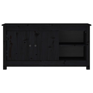 vidaXL TV Cabinet Black 103x36.5x52 cm Solid Wood Pine - Giant Lobelia