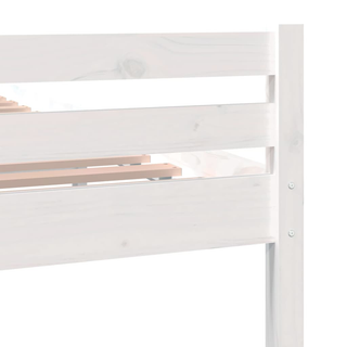 Bed Frame White Solid Wood 150x200 cm King Size - Giant Lobelia