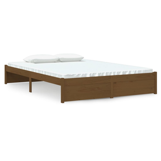 Bed Frame Honey Brown Solid Wood 140x200 cm - Giant Lobelia