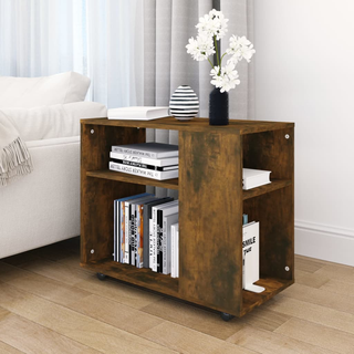 Side Table Smoked Oak 70x35x55 cm Engineered Wood - Giant Lobelia